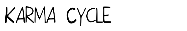 Karma Cycle font preview